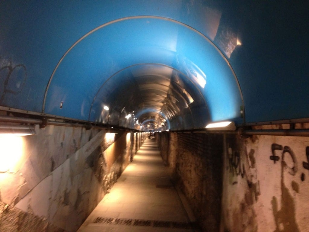 Tunnel from station at Riomaggiore